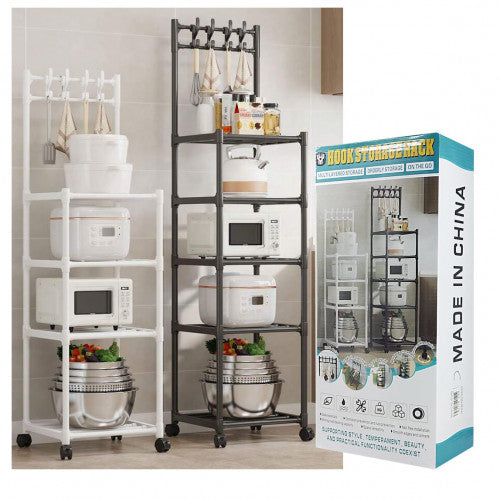 ESTANTE MULTIFUNCIONAL 5 NIVELES CON GANCHO