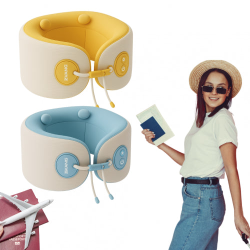 ALMOHADA MASAJEADORA DE CUELLO AZUL/ AMARILLA