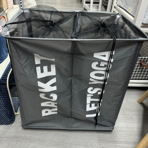 HAMPER/ CESTA DE ROPA SUCIA 2 DIVISIONES GRIS