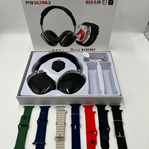 REJO P9 ULTRA SMARTWATCH NEGRO 7 CORREAS