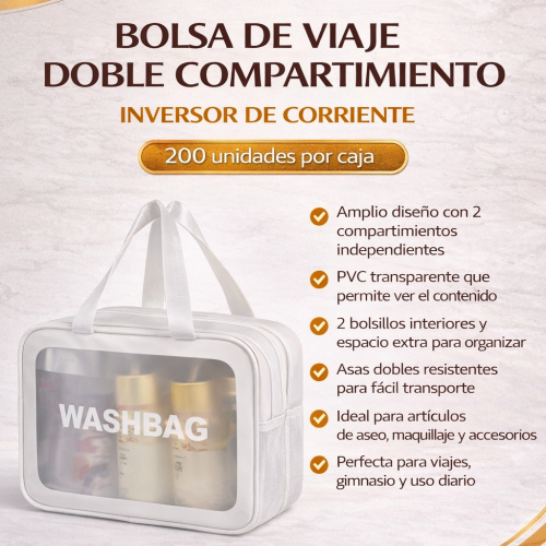 BOLSA DE VIAJE DOBLE COMPARTIMIENTO (200 UND X CAJA)