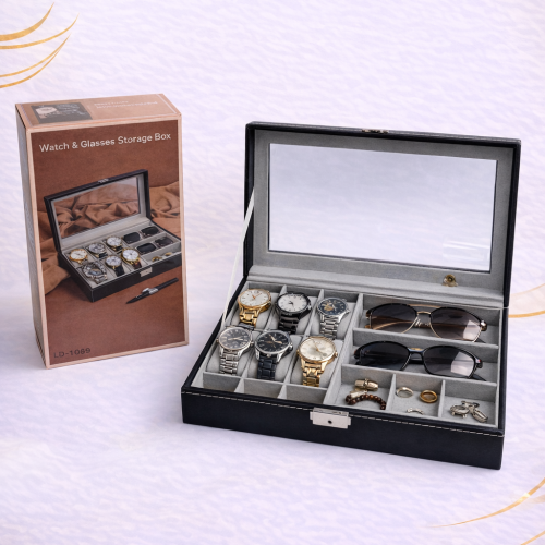 CAJA PARA ALMACENAMIENTO DE RELOJES Y GAFAS (16 UND X CAJA)