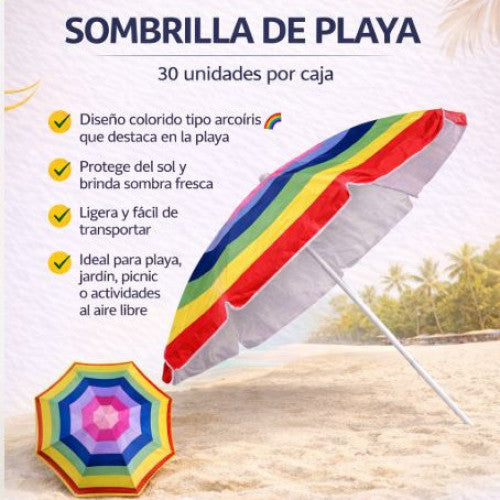 SOMBRILLA DE PLAYA (30 UND X CAJA)