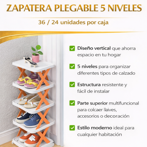 ZAPATERA 5 NIVELES  (36/ 24 UND X CAJA)