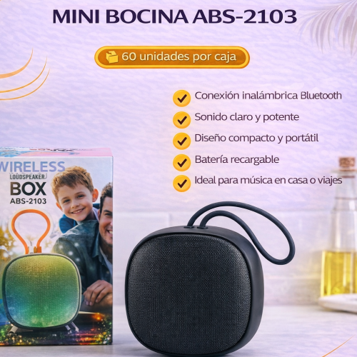 MINI BOCINA ABS-2103  (60 UND X CAJA)