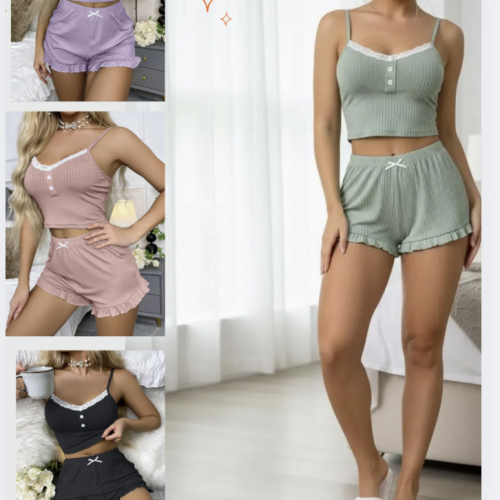 SET DE PIJAMAS 2 PZ SEXY LENGERI  X2546