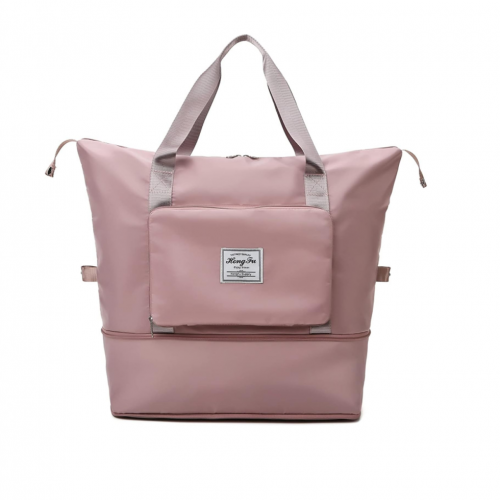 BOLSO DE VIAJE PLEGABLE ROSADO (25 UND X CAJA)