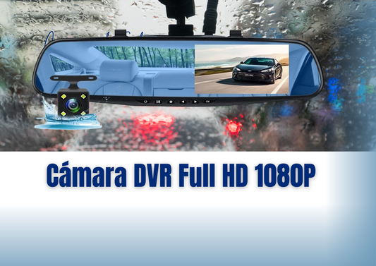 CÁMARA DE SEGURIDAD PARA CARROS| ESPEJO DIGITAL DVR CON PANTALLA IPS 4.3"