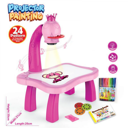 MESA HAPPY PAINT ROSADA 24 PZ (36 UND X CAJA)
