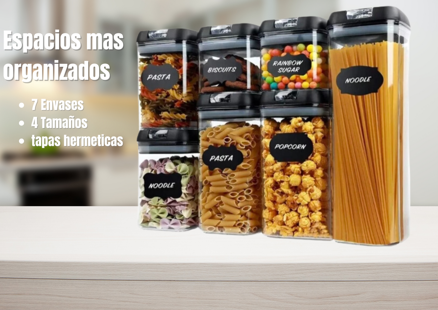 ENVASE DE ALIMENTOS 7 UNIDADES