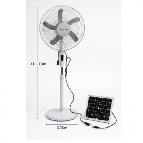 ABANICO CON PANEL SOLAR 18" (2 UND X CAJA)