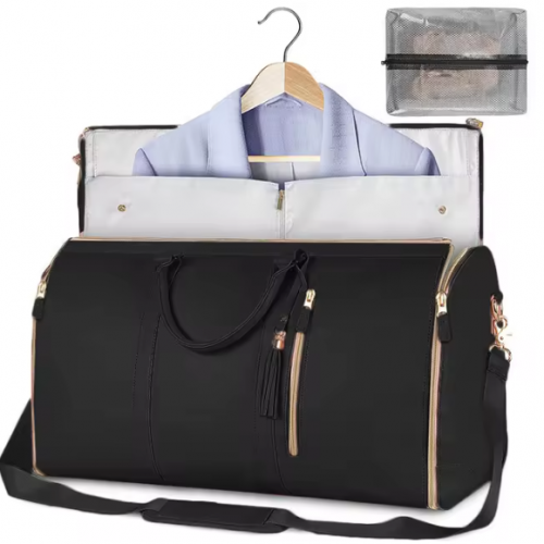 BOLSO DE VIAJE COVERTIBLE NEGRO (25 UND X CAJA)