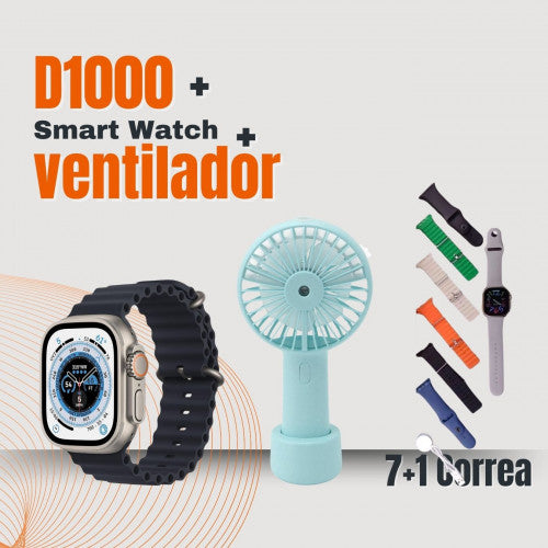 RELOJ D1000 SMART WATCH ROSADO  (50 UND X CAJA)