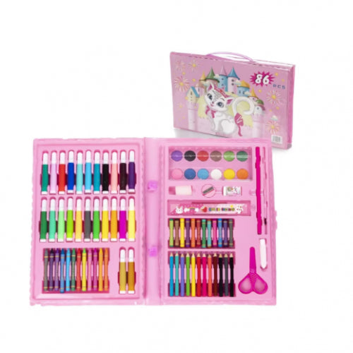 SET DE LAPICES DE COLORES AZUL 86 PC
