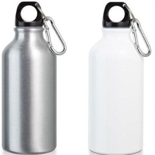 BOTELLA DE ALUMINIO 500ML PLATEADO DTF (48 UND X CAJA)