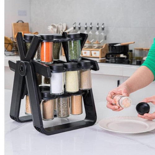 ORGANIZADOR GIRATORIO DE ESPECIAS 18 TARROS (12 UND X CAJA) KA-707/MAYA-034/ XL-18