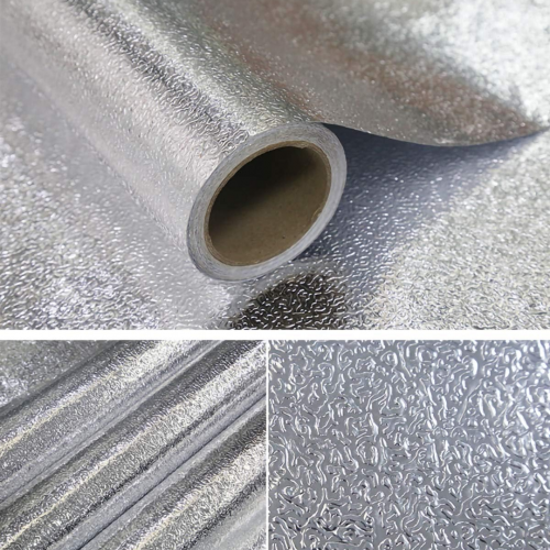 ROLLO DE PAPEL DE ALUMINIO ADHESIVO PARA COCINA 60CMX3M CORRUGADO (200 UND X CAJA)
