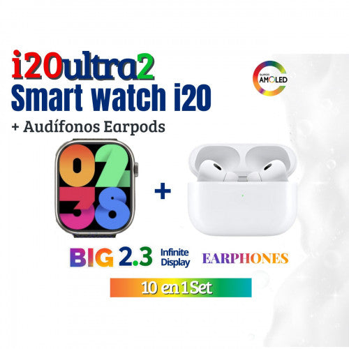 RELOJ BIG 2.3  I20 ULTRA 2 SMART WATCH NEGRO (CAJA X 50)