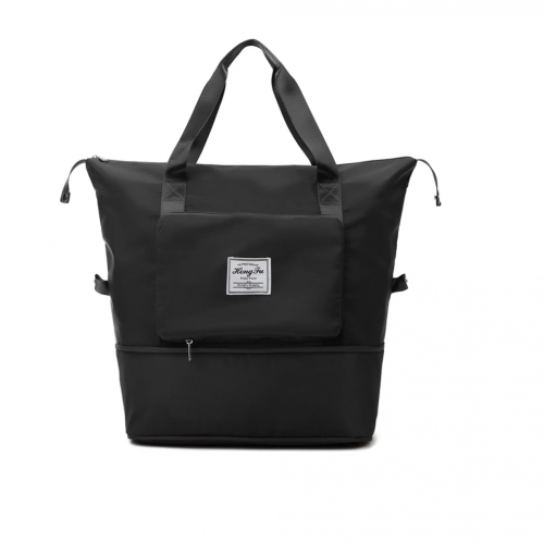 BOLSO DE VIAJE PLEGABLE NEGRO (25 UND X CAJA)