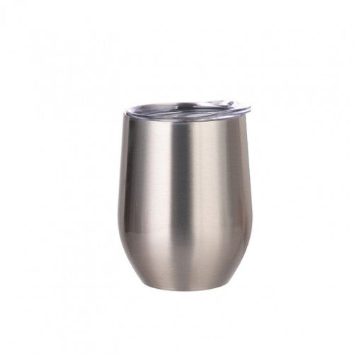 VASO PLATEADA CON TAPA 350 ML PARA SUBLIMACION