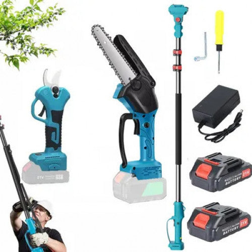 SET JARDINERO- CORTACESPED-TIJERA-MOTOSIERRA ( 3 PZ/ 2 BATERIAS DE 48V (4UND X CAJA) HD-0329