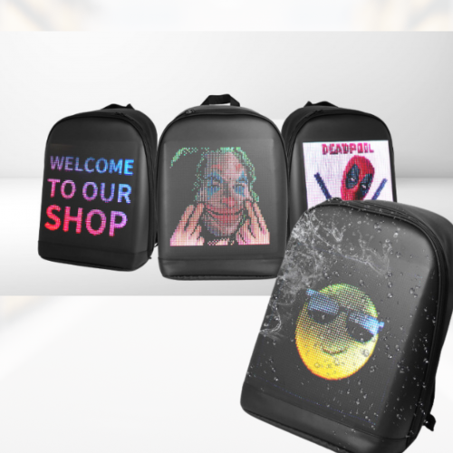 MOCHILAS LED NEGRA (10 UND X CAJA)