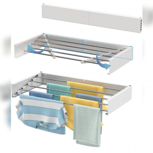 TENDEDERO PLEGLABLE DE PARED PARA ROPA (10 UND X CAJA)