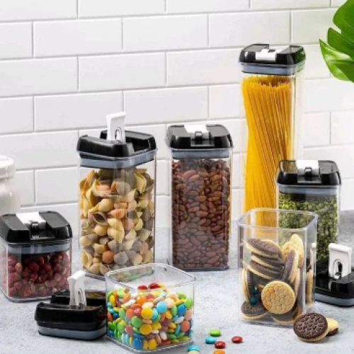 SET ENVASE HERMETICO 7 PZ PARA ALIMENTOS (12/16 UND X CAJA) A-522/ XL-4