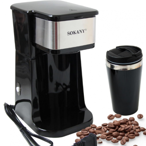 CAFETERA SOKANY CON VASO TERMICO SK-1123 ( 8 UND X CAJA)